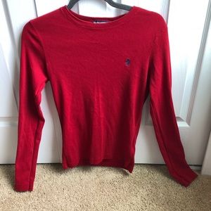 Small Ralph Lauren Sport Long Sleeve Red T shirt